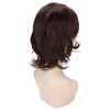Men Wig Short Brown Straight Breathable Inner Mesh Soft Fluffy