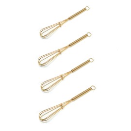 GEPOR Mini Whisks 5 inch 4Pcs Gold