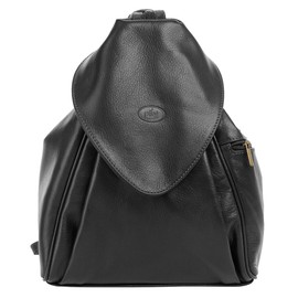 piké City Backpack Anna Maria Genuine Leather Women's 019299, black