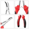 LEONTOOL 6.5 Inches Bent Nose Pliers Mini Long Reach Bent