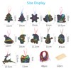 KATOOM 48 Pieces Christmas Scratch Pictures Set Christmas Decoration Rainbow