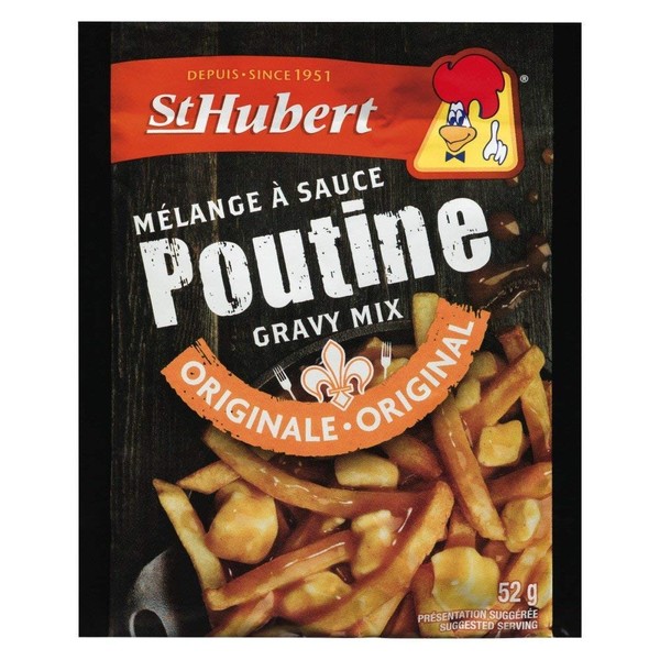 St Hubert Poutine Gravy Mix Classic Sauce Original Recipe 52 grams Pack of Three (3)