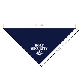 Boat Security Dog Bandana, Dog Boating Accessories, Dog Lake Essentials, Funny Dog Bandana, Pet Dog Triangle Scarf, Dog Bandana for Small Medium Dogs, Dog Scarf (C44)