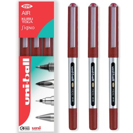 uni-ball Eye Micro UB-150 Gel Ink Pen - 0.5 mm - In Gift Box (Pack of 3, Red)