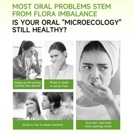 40 Billion CFU Oral Health Probiotic with Prebiotic, Multi Strain Probiotics for Gut Health with Lactobacillus, Multi-Dimensional Compound for Mulajointly Protecting The Oral Cavity 30Packs