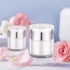 ASEVAT 1 oz Airless Pump Jar, Refillable Cream Jar Vacuum