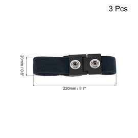 MECCANIXITY 3Pcs Anti Static Wrist Strap, Dual Circuit Antistatic Bracelet Adjustable Cordless for Computer Electronics Repair Deep Gray
