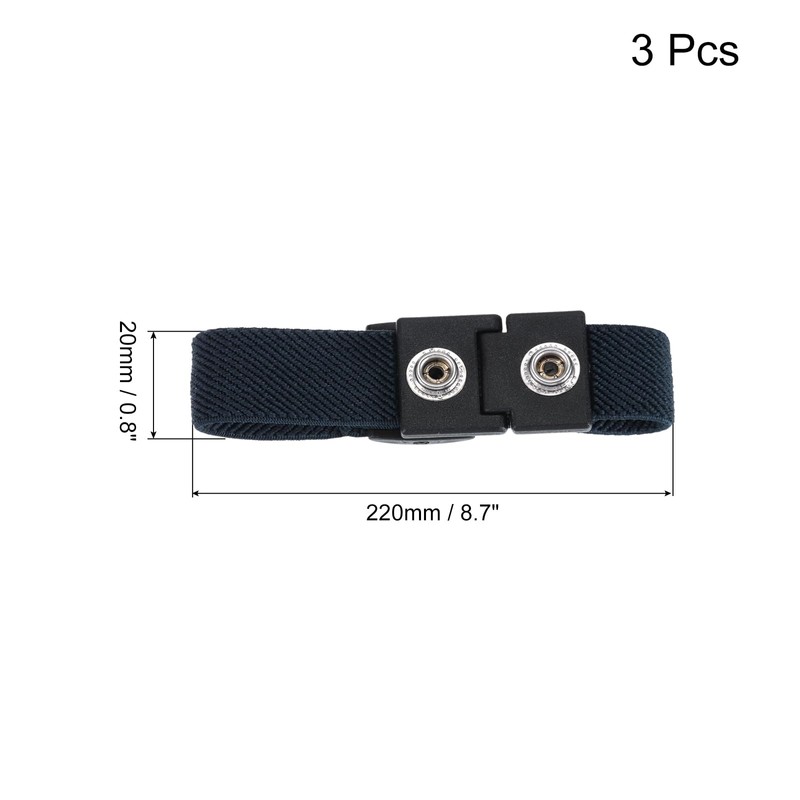 MECCANIXITY 3Pcs Anti Static Wrist Strap, Dual Circuit Antistatic Bracelet