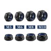 M8 x 1.25mm Nylon Insert Hex Lock Nuts 100Pcs 304