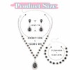 JAKAWIN Bridal Wedding Jewelry Set Rhinestone Prom Necklace Earring Set