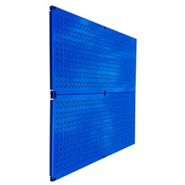 Pegboard Rack Wall Control Steel Pegboard Pack Blue Peg Boards - Two 32-Inch x 16-Inch Blue Horizontal Metal Pegboard Panels