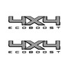 4X4 Bedside Vinyl Decal for Ford Eco Boost Trucks Silver