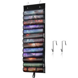 Playmat Tube Storage Bag, Fits 12+1 Playmat Holder, Portable Playmat Storage with Two Hooks, Clear Plastic Slot MTG Playmat Holder, Play Mat Tube for Card Game Accessories with TCG/MTG