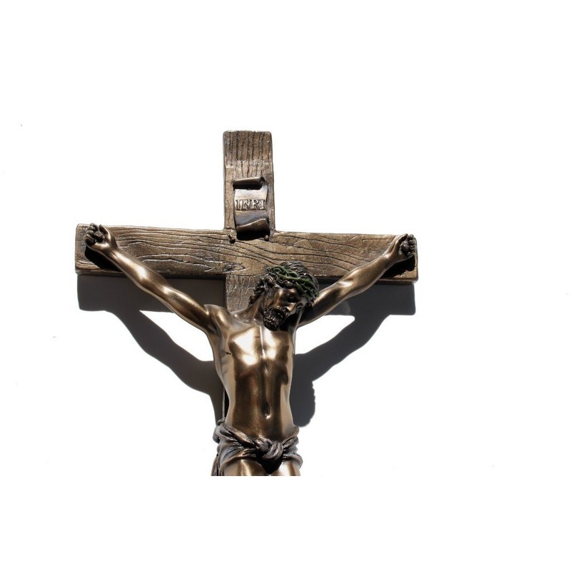 UNICORN STUDIO 13 Inch Cold Cast Crucifix Religious Wall Plaque,