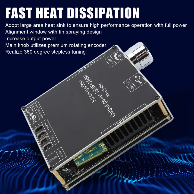 XY C160H Bluetooth Amplifier Board 2.0 Channel Stereo TDA7498E Chip