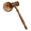 Full-Size Auctioneer's Wooden Gavel and Block - Ideal for Judges,