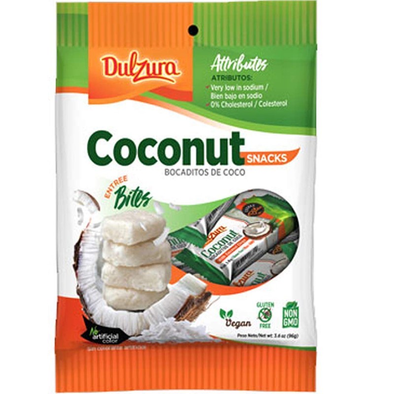 Natural Coconut Macaroon Bites - Individually wrapped coconut snacks Vegan,