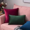 Miulee Set of 2 Velvet Cushion Covers, Flange, Wrapped Edge