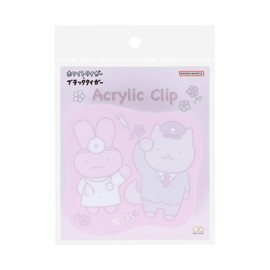 Sunstar Stationery S3626016 White Tiger and Black Tiger Goods Clip, Acrylic, Pink