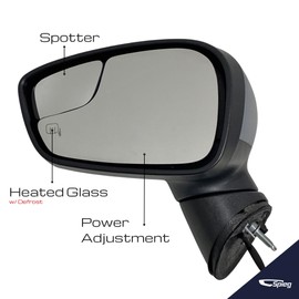 Spieg FO1320457 Driver Side Mirror Replacement for Ford Fiesta 2011-2019 Power Heated Turn Signal Indicator with Spotter Paint to Match Cover (LH)