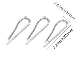 2.2inch/55mm 100Pcs Transparent Plastic U Shape Alligator Clips with Teethless， Clear Shirt Clips for Shirt Folding tie Socks Pants Fixed Clothes in Place