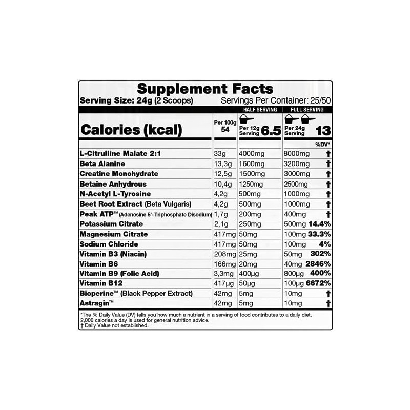10X Athletic Non Stim Pre Workout No Caffeine Beta Alanine