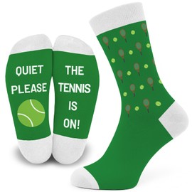 SC Products Novelty Tennis Socks Wimbledon Gifts | Size 6-12 Cotton Funny Socks Tennis Gifts for Men | Presents for Sport Lovers Stocking Fillers for Men
