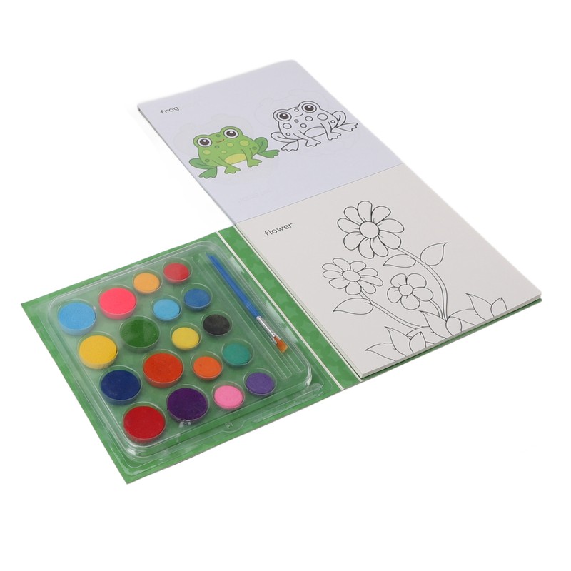 2 In 1 Watercolor Paint Coloring Book DIY Watercolor Drawing