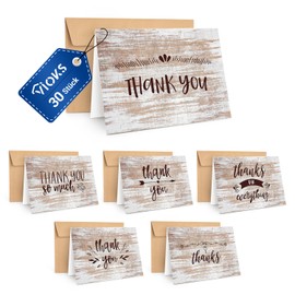 VIOKS Thank You Cards 30 Pack Thank You Beautiful Cards for Greetings Wedding Birthday Christening Baby Shower Mother's Day Graduations