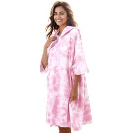 KFUBUO Surf Poncho Towel Terry Cloth Swim Cover Up for Women Plus Size Changing Towel Swim Robe with Pocket