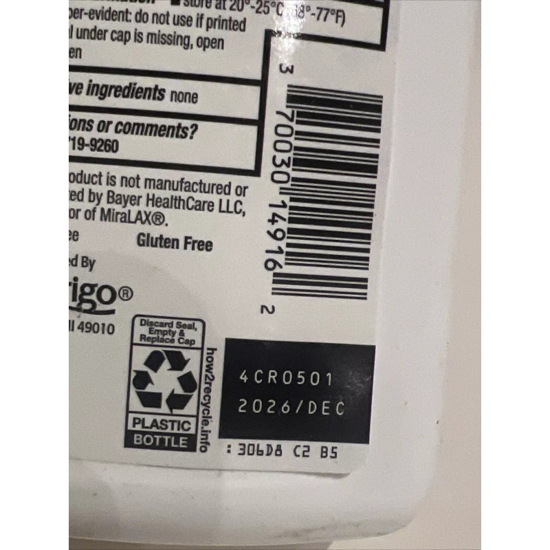 GoodSense ClearLax 17.9oz Polyethylene Glycol 3350 Powder Laxative Exp 12/2026