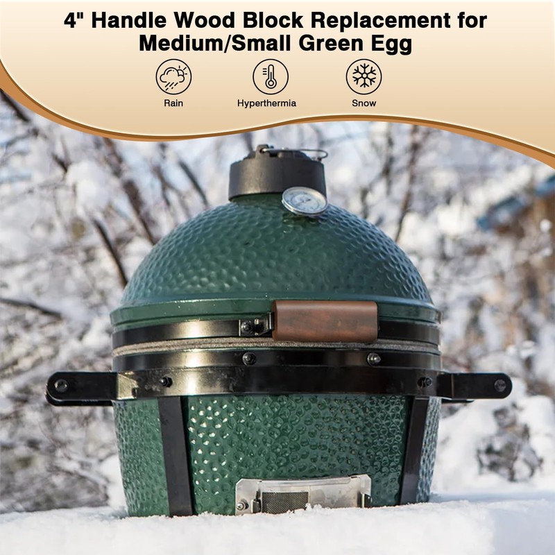 FOTITM Wooden Handle Replacement, Large Green Egg Accessories, Compatible with