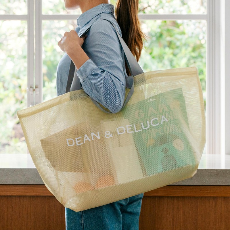 Dean and Deluca Citrus Yellow 2023 Big Mesh Tote Bag