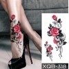 EROSPA® Temporary Tattoo Sheet / Sticker - Rose with Snake/Snake