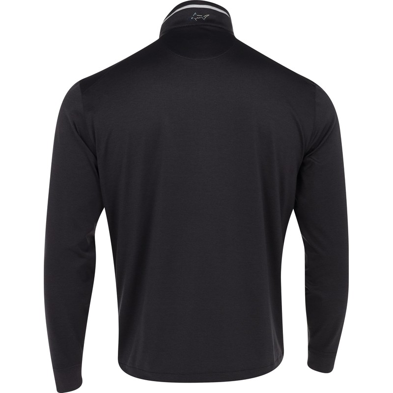 Greg Norman Men's Leaderboard 1/4 Zip Stretch Golf Pullover Black