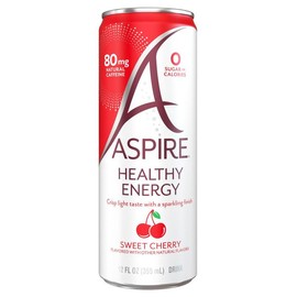 Aspire Sweet Cherry Healthy Energy Drink - Natural Sugar-Free Energy Boost - Beverage - size: 12 Pack