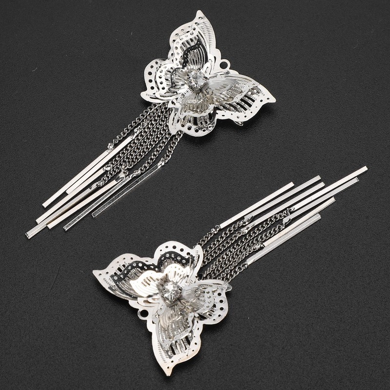 4Pcs Butterfly Tassel Shoes Buckle Ladies Boots Decorative Flower Claw