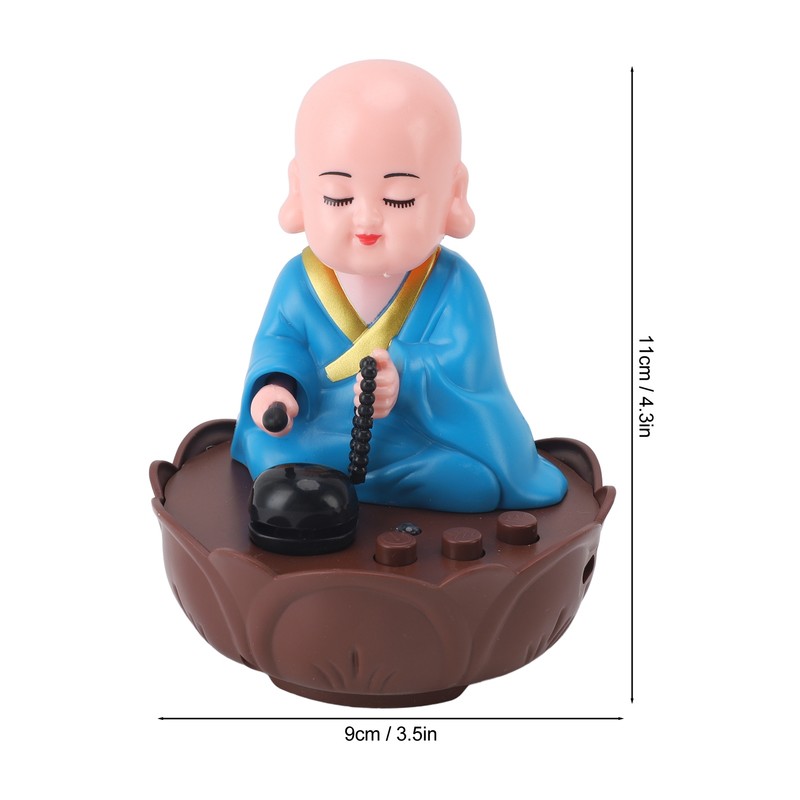 Musical Nodding Monk Figurine Decoration Moving Head Buddha Statue with