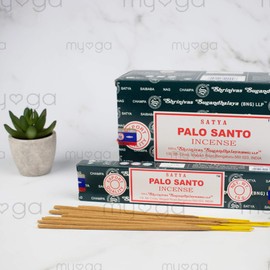 Satya Palo Santo Incense, 12 Boxes with 15 Sticks Each