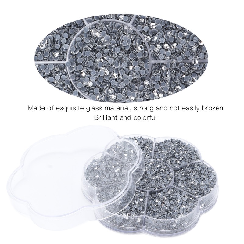 14400Pcs Flat Back Rhinestones Dazzling Colorful DIY Sturdy Iridescent Rhinestones