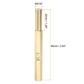 sourcing map Brass Pin Punch 5/16" Non-marring Drive Punch Cylindrical Alignment Center Hole Pin Tool for Watch Repair Automotive Jewelry and Craft