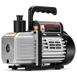 VIVOHOME 4.5 CFM 1/3 HP 110V Single Stage HVAC Vacuum Pump for R134a R12 R22 R502 R410a Systems, Auto AC Vacuum Pump for Air Conditioning Servicing Resin Degassing with Oil Bottle