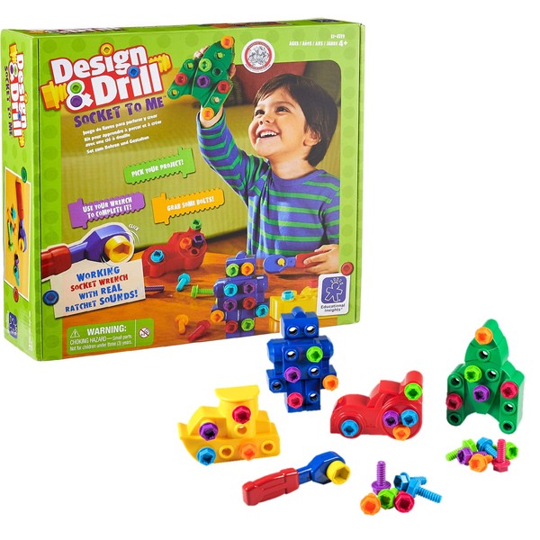 Educational Insights EI4119 Educational Insights Toy, Drill Design, Beginner Set, Craft, Genuine Product