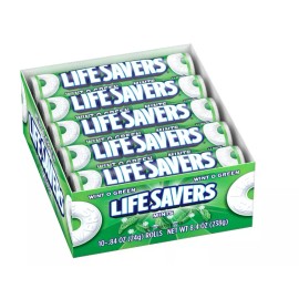 LIFE SAVERS Wint-O-Green Mints Rolls Single Size .84 Ounce 20 Count Box