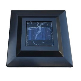 Ntertainment House Set of 10 Outdoor Garden Solar Power Black Finish Color SMD LED Fence Post Cap Light (Only Fit Over an Actual PVC or Vinyl Post of 5"x5" inches)