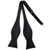 Dubulle Self Tie Bowtie and Lapel Pin Black Solid Bow