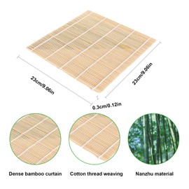 1 Piece Sushi Mat, Bamboo Mat in Japanese Style Sushi Mats Natural Bamboo Roll for Maki Sushi Sushi Roller for Kitchens Japanese Restaurants SushiLovers, Onigiri Sushi Roller