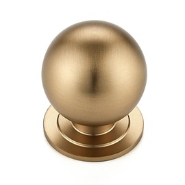 Ravinte Decor 12 Pack Champagne Bronze Cabinet Knobs, Round Dresser Knobs, Ball Kitchen Cabinet Hardware, 0.95" Diameter