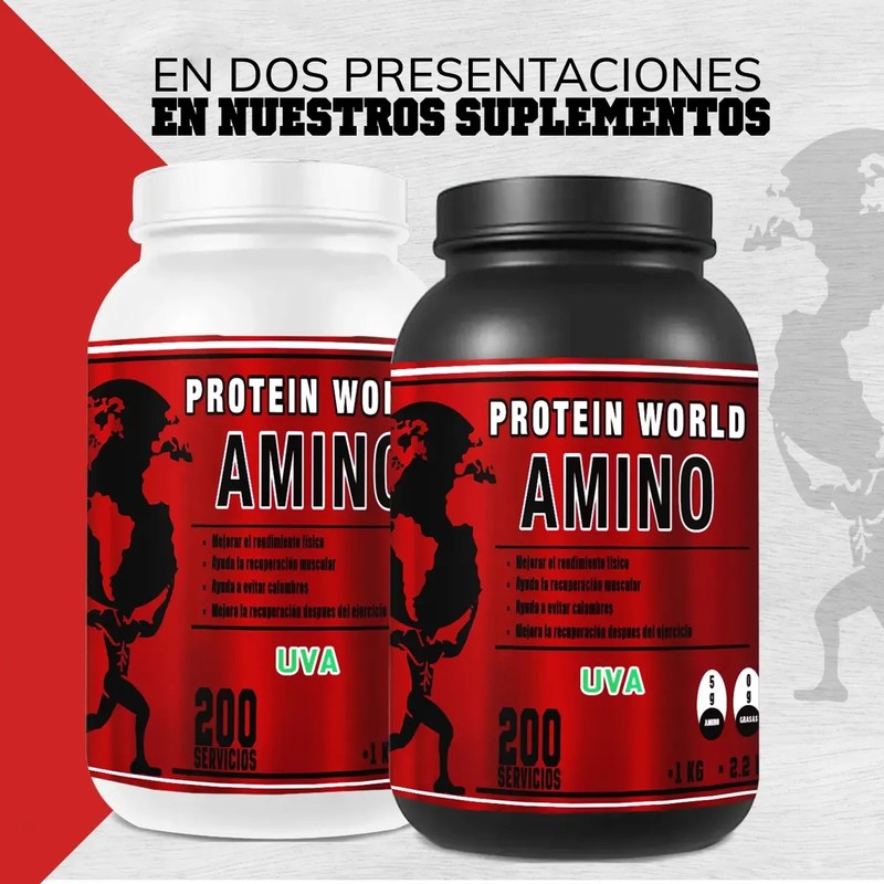 Aminoácidos Bcaas En Polvo Protein World 1kg Varios Sabores