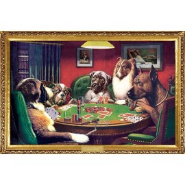 Laminated Kelly - Dogs Playing Poker by Coolidge Poster 24x36 Inches